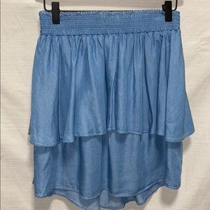 Rachel Roy Tiered Denim Skirt